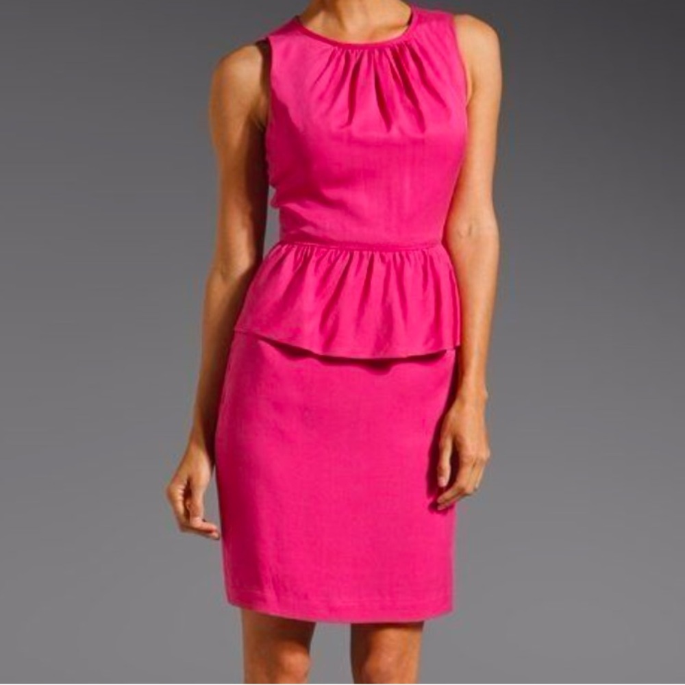 Trina Turk — Pink Peplum Sleeveless Dress Women’s size 4
